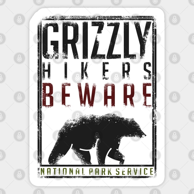 Beware the Grizzly Sticker by Arkadius